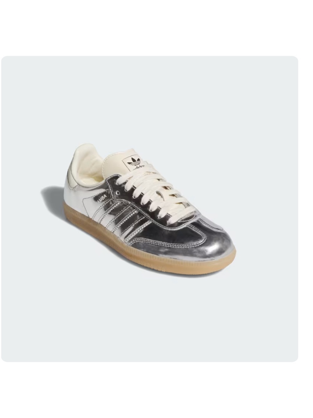 adidas Samba OG Metallic Silver Low-Top Sneakers W9 BNWT Athleisure shoes - Picture 4 of 9
